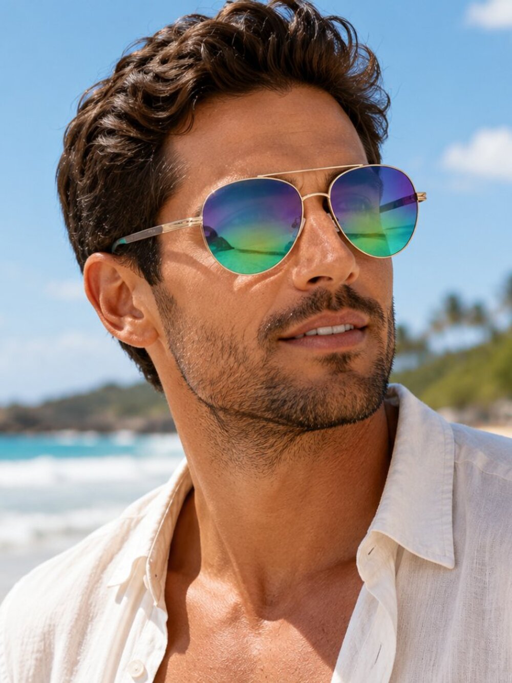 Adrienne Vittadini Sport Aviator Sunglasses Rose Gold Frame